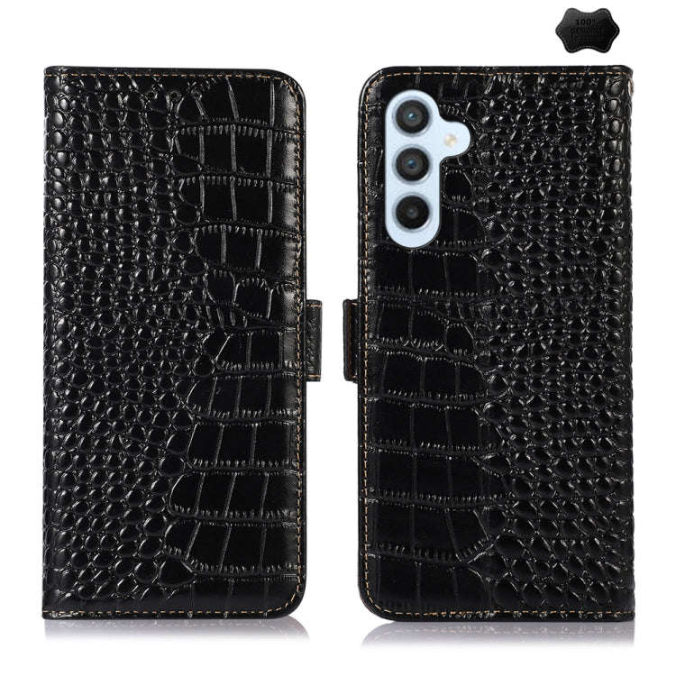 Crocodile Top Layer Cowhide Leather Phone Case, For Samsung Galaxy Xcover 7, For Samsung Galaxy M...