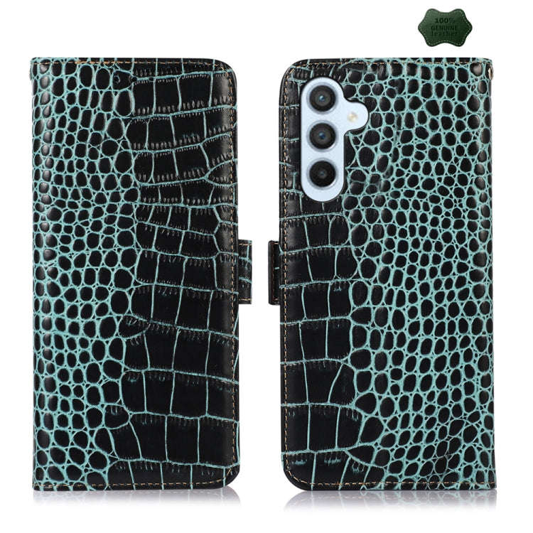 Crocodile Top Layer Cowhide Leather Phone Case, For Samsung Galaxy Xcover 7, For Samsung Galaxy M...