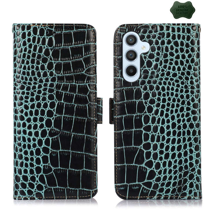 Crocodile Top Layer Cowhide Leather Phone Case, For Samsung Galaxy Xcover 7, For Samsung Galaxy M...