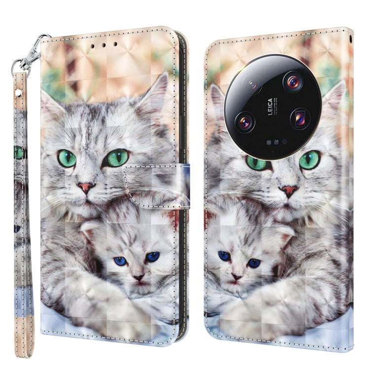 3D Painted Pattern Leather Phone Case, For Xiaomi Redmi Note 13 Pro+, For Xiaomi Redmi Note 13 Pr...