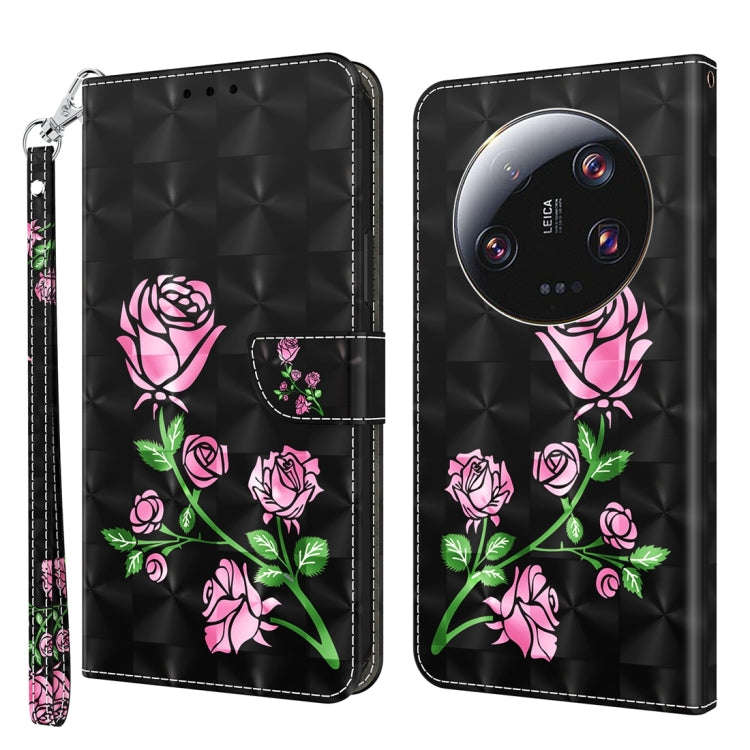 3D Painted Pattern Leather Phone Case, For Xiaomi Redmi Note 13 Pro+, For Xiaomi Redmi Note 13 Pr...