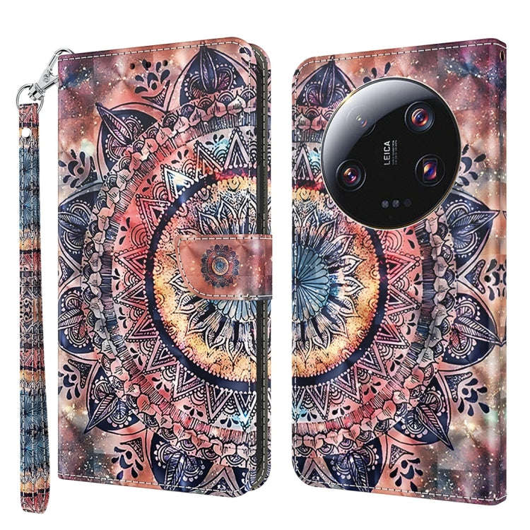 3D Painted Pattern Leather Phone Case, For Xiaomi Redmi Note 13 Pro+, For Xiaomi Redmi Note 13 Pr...