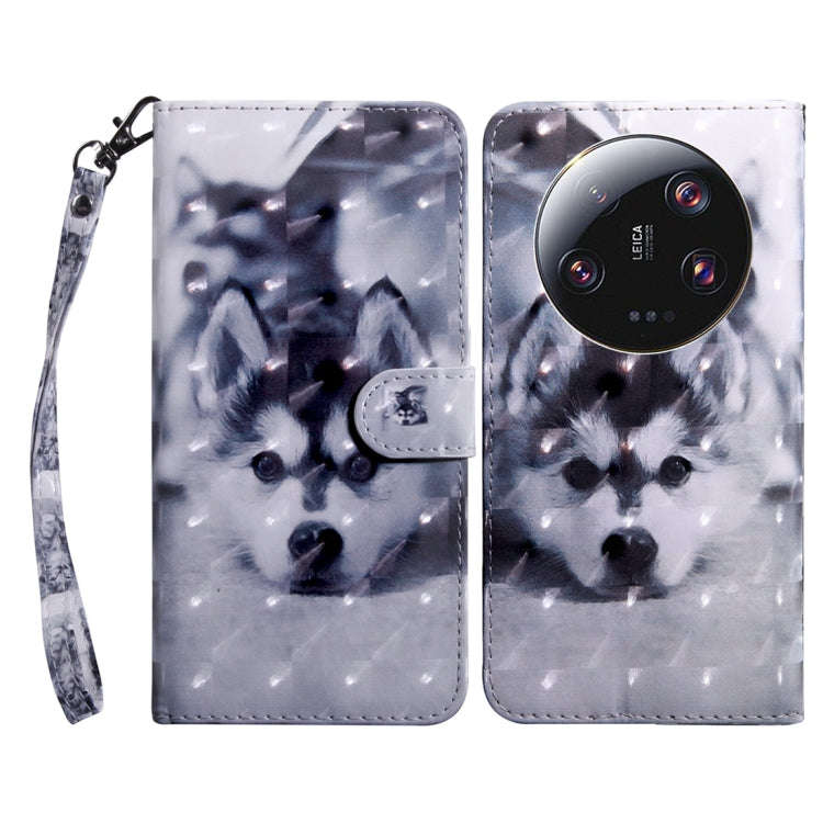 3D Painted Pattern Leather Phone Case, For Xiaomi Redmi Note 13 Pro+, For Xiaomi Redmi Note 13 Pr...
