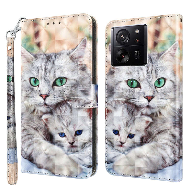 3D Painted Pattern Leather Phone Case, For Xiaomi Redmi Note 13 Pro+, For Xiaomi Redmi Note 13 Pr...