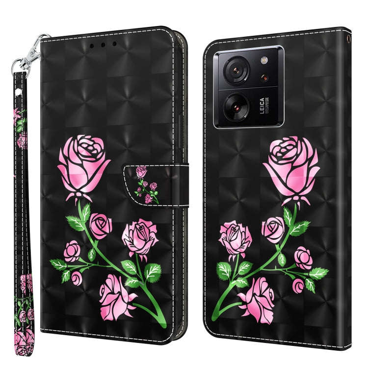 3D Painted Pattern Leather Phone Case, For Xiaomi Redmi Note 13 Pro+, For Xiaomi Redmi Note 13 Pr...