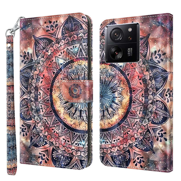 3D Painted Pattern Leather Phone Case, For Xiaomi Redmi Note 13 Pro+, For Xiaomi Redmi Note 13 Pr...