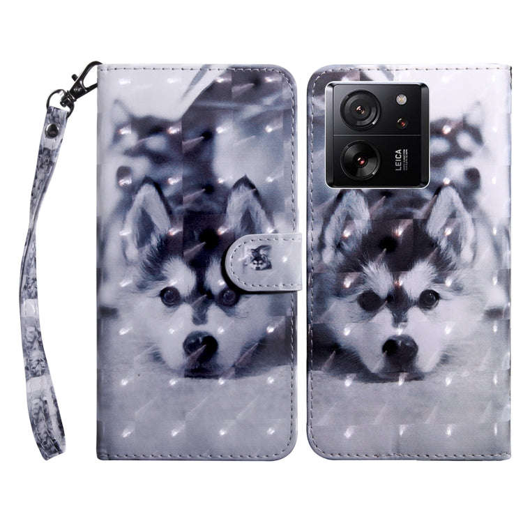 3D Painted Pattern Leather Phone Case, For Xiaomi Redmi Note 13 Pro+, For Xiaomi Redmi Note 13 Pr...