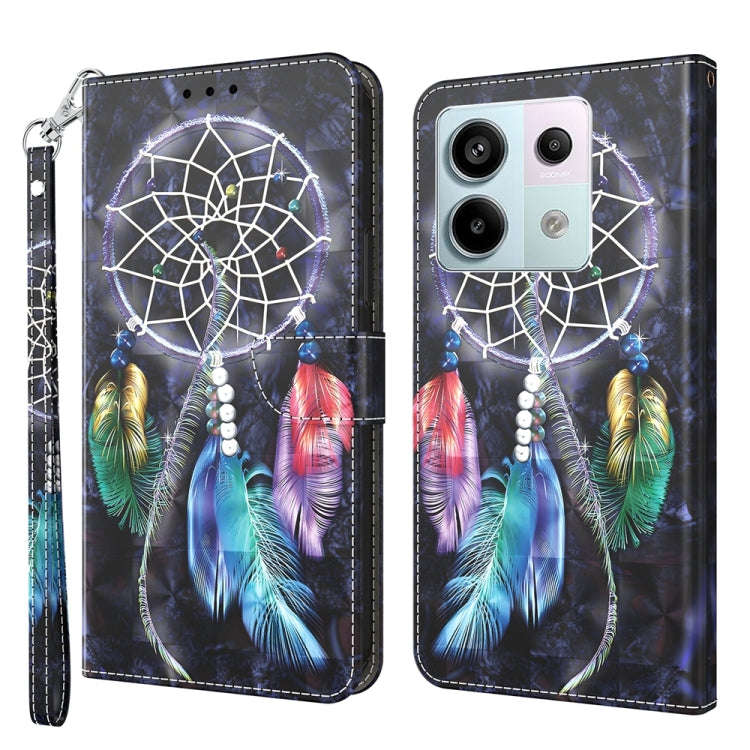 3D Painted Pattern Leather Phone Case, For Xiaomi Redmi Note 13 Pro+, For Xiaomi Redmi Note 13 Pr...