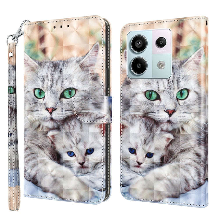 3D Painted Pattern Leather Phone Case, For Xiaomi Redmi Note 13 Pro+, For Xiaomi Redmi Note 13 Pr...