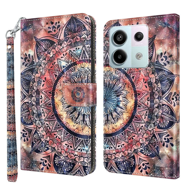 3D Painted Pattern Leather Phone Case, For Xiaomi Redmi Note 13 Pro+, For Xiaomi Redmi Note 13 Pr...