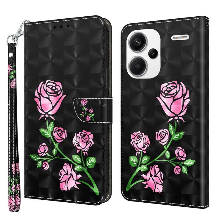 3D Painted Pattern Leather Phone Case, For Xiaomi Redmi Note 13 Pro+, For Xiaomi Redmi Note 13 Pr...