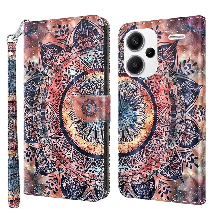 3D Painted Pattern Leather Phone Case, For Xiaomi Redmi Note 13 Pro+, For Xiaomi Redmi Note 13 Pr...