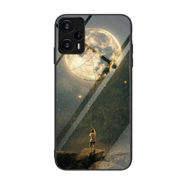 Colorful Painted Glass Phone Case, For Xiaomi Redmi Note 12 4G Global, For Xiaomi Redmi Note 12 T...