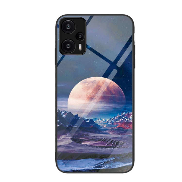 Colorful Painted Glass Phone Case, For Xiaomi Redmi Note 12 4G Global, For Xiaomi Redmi Note 12 T...
