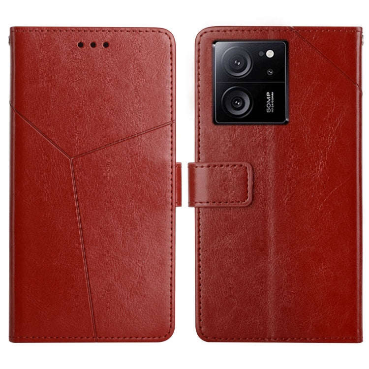 Y-shaped Pattern Flip Leather Phone Case, For Xiaomi 13T / 13T Pro, For Xiaomi Redmi 12 4G Global...