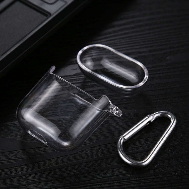 Transparent PC Hard Earphone Protective Case with Hook, For AirPods 1 / 2 with Hook, For AirPods ...