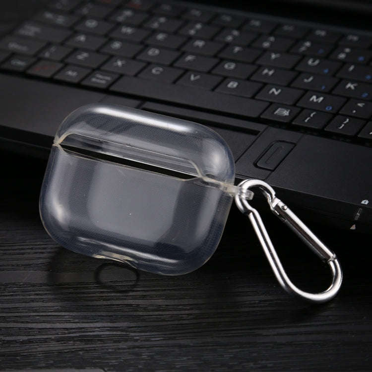 Transparent TPU Soft Earphone Protective Case with Hook, For AirPods Pro TPU