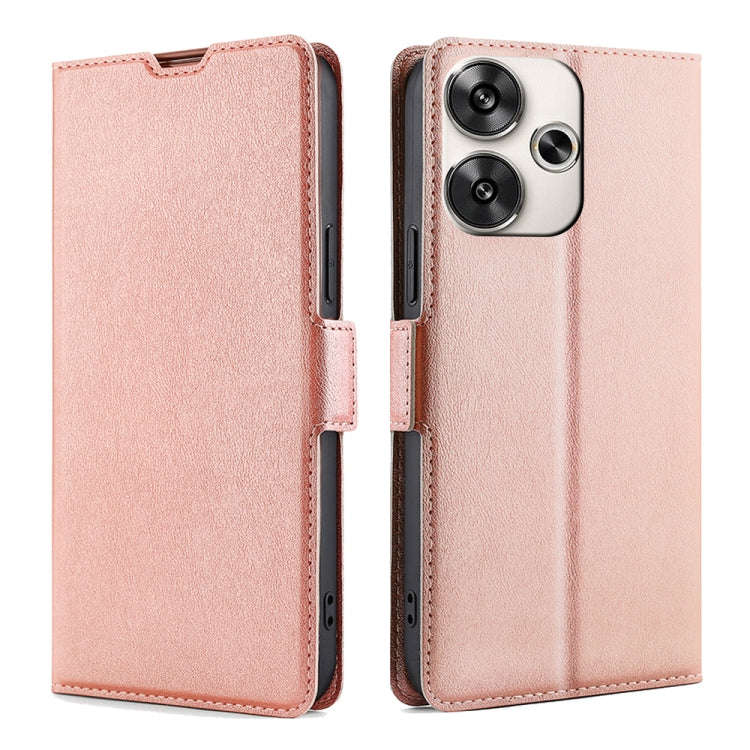 Ultra-thin Voltage Side Buckle Horizontal Flip Leather Phone Case, For Xiaomi Redmi Turbo 3 5G, F...