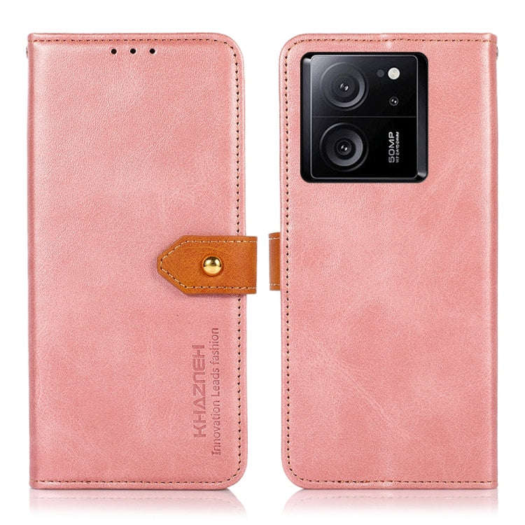 KHAZNEH Cowhide Texture Flip Leather Phone Case, For Xiaomi Redmi Note 13 5G Global, For Xiaomi R...