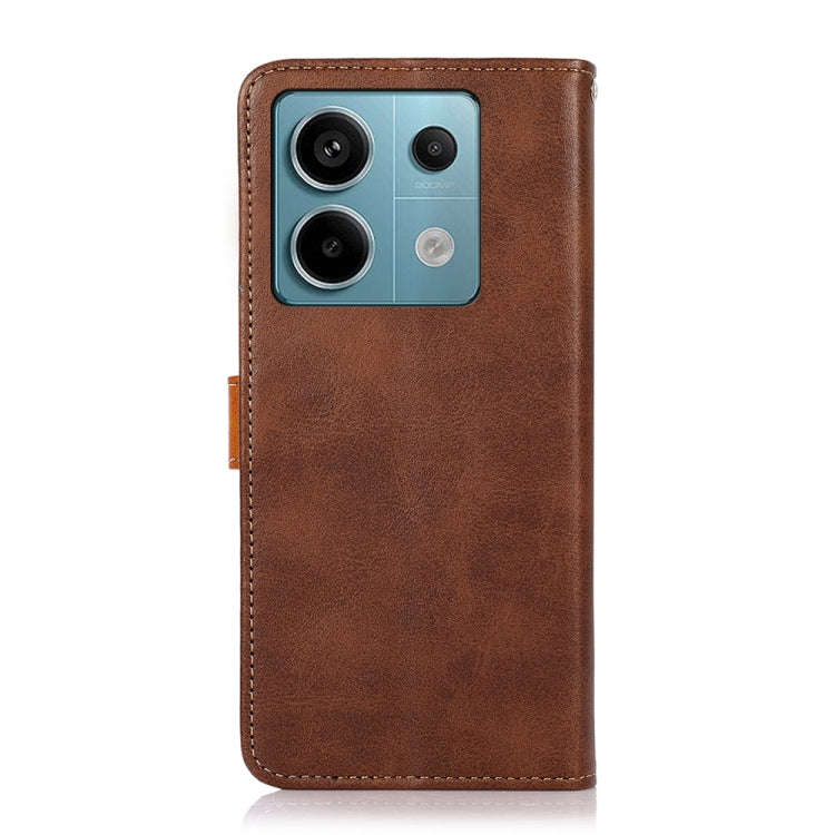 KHAZNEH Cowhide Texture Flip Leather Phone Case, For Xiaomi Redmi Note 13 5G Global, For Xiaomi R...