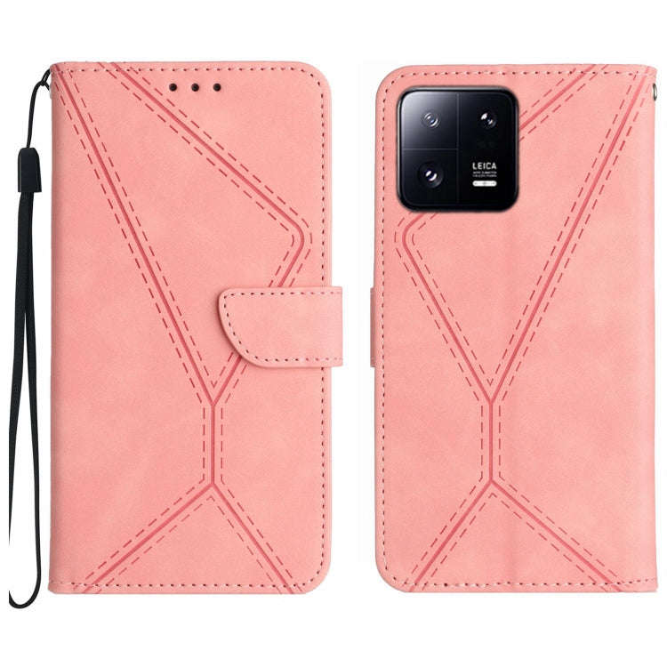 Stitching Embossed Leather Phone Case, For Xiaomi 13 Lite, For Xiaomi 13 Pro, For Xiaomi 13, For ...