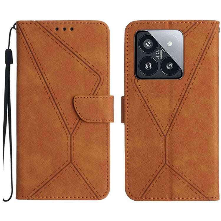 Stitching Embossed Leather Phone Case, For Xiaomi Redmi 13 4G Global / 5G Global, For Xiaomi Redm...