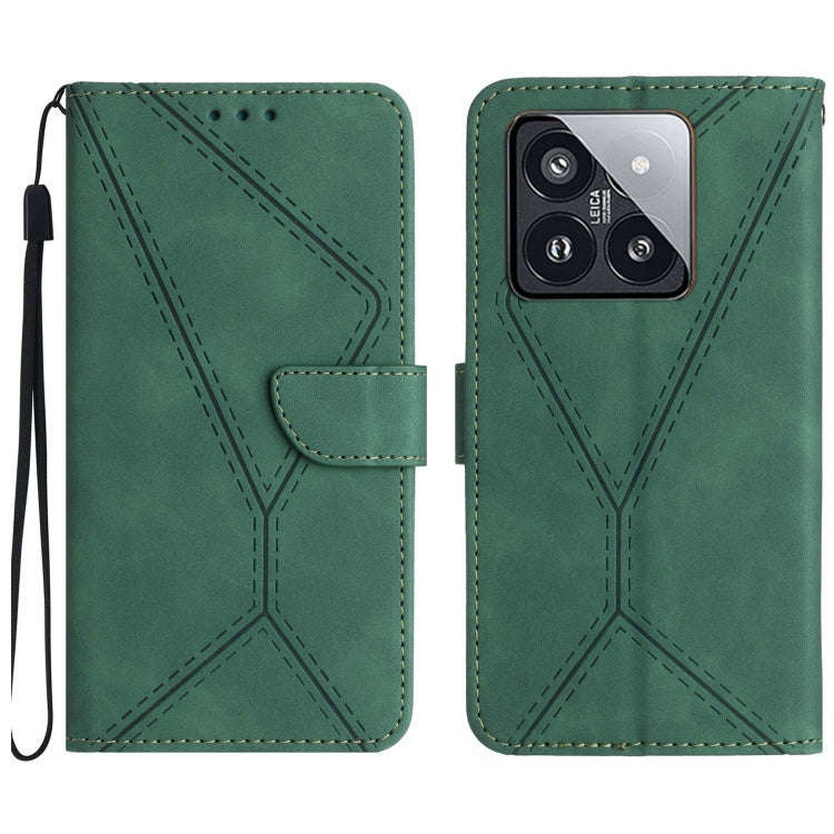 Stitching Embossed Leather Phone Case, For Xiaomi Redmi 13 4G Global / 5G Global, For Xiaomi Redm...