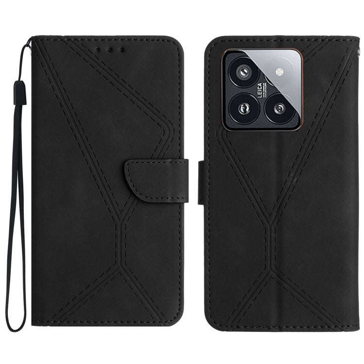 Stitching Embossed Leather Phone Case, For Xiaomi Redmi 13 4G Global / 5G Global, For Xiaomi Redm...