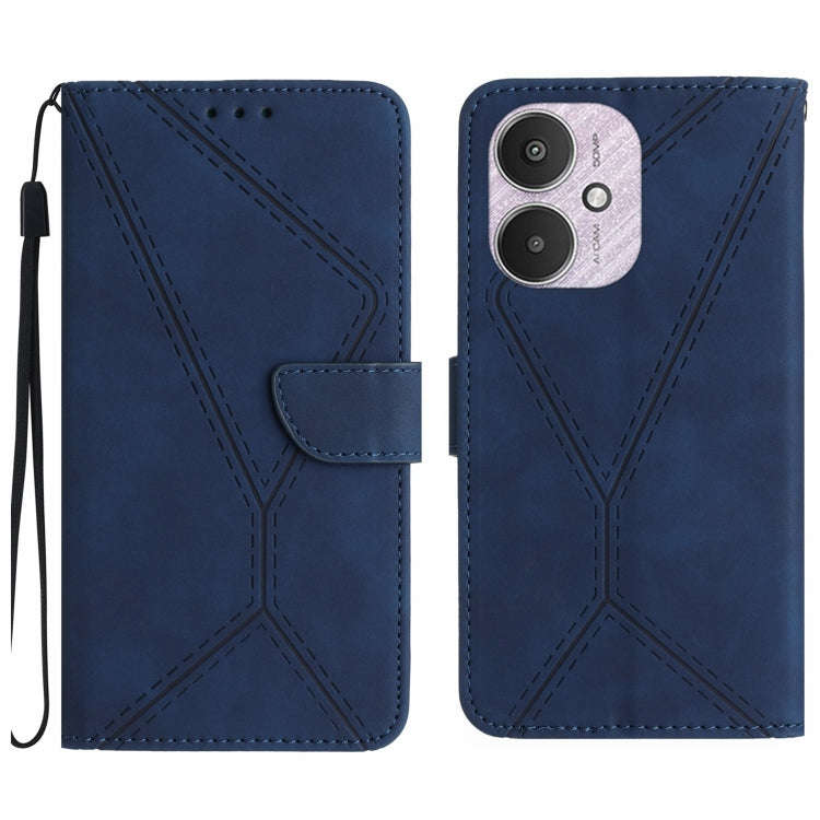Stitching Embossed Leather Phone Case, For Xiaomi Redmi 13 4G Global / 5G Global, For Xiaomi Redm...