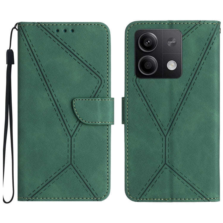 Stitching Embossed Leather Phone Case, For Xiaomi Redmi 13 4G Global / 5G Global, For Xiaomi Redm...