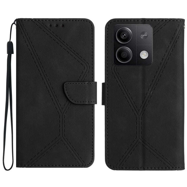 Stitching Embossed Leather Phone Case, For Xiaomi Redmi 13 4G Global / 5G Global, For Xiaomi Redm...