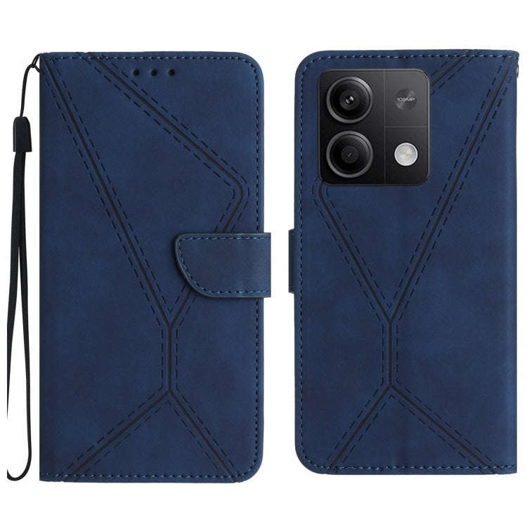 Stitching Embossed Leather Phone Case, For Xiaomi Redmi 13 4G Global / 5G Global, For Xiaomi Redm...
