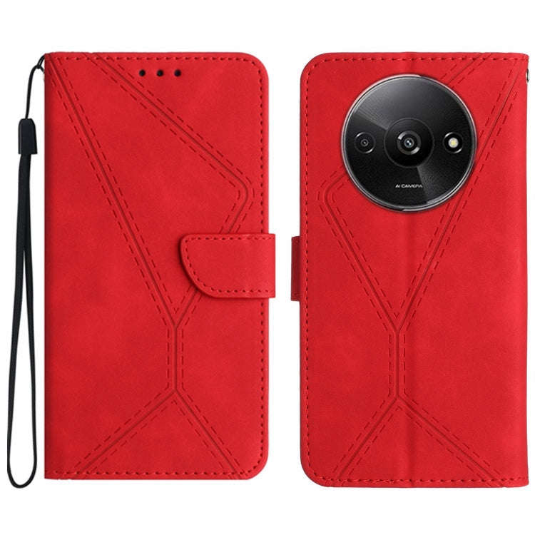 Stitching Embossed Leather Phone Case, For Xiaomi Redmi 13 4G Global / 5G Global, For Xiaomi Redm...