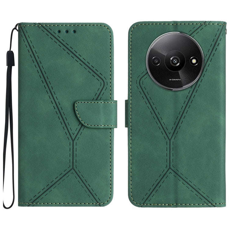 Stitching Embossed Leather Phone Case, For Xiaomi Redmi 13 4G Global / 5G Global, For Xiaomi Redm...