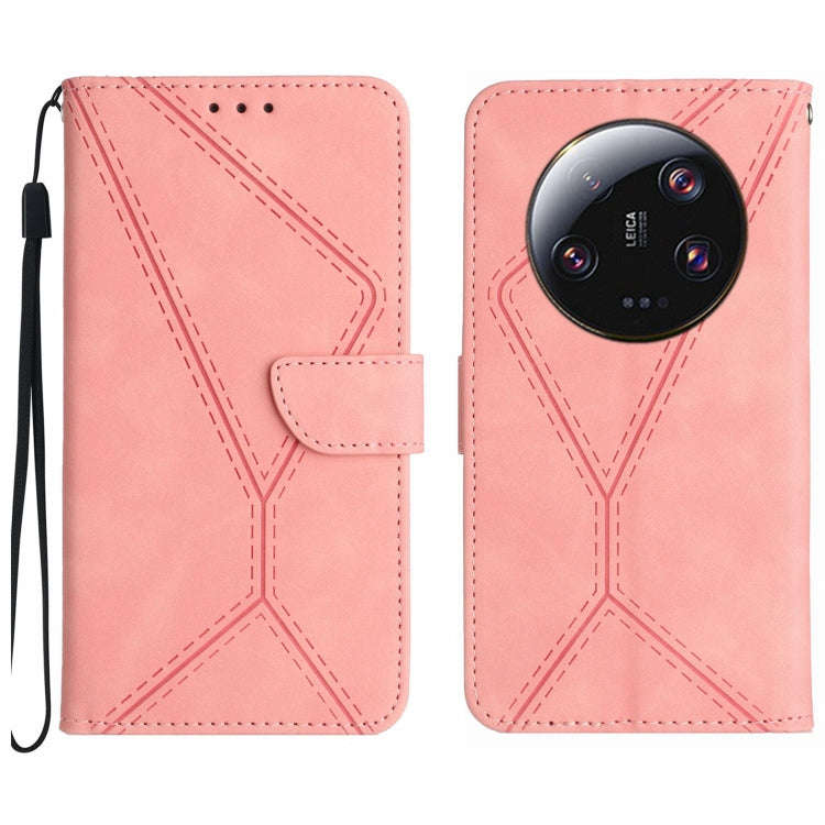 Stitching Embossed Leather Phone Case, For Xiaomi Redmi 13 4G Global / 5G Global, For Xiaomi Redm...