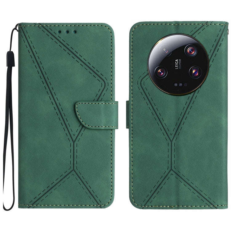 Stitching Embossed Leather Phone Case, For Xiaomi Redmi 13 4G Global / 5G Global, For Xiaomi Redm...