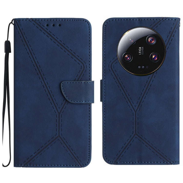 Stitching Embossed Leather Phone Case, For Xiaomi Redmi 13 4G Global / 5G Global, For Xiaomi Redm...