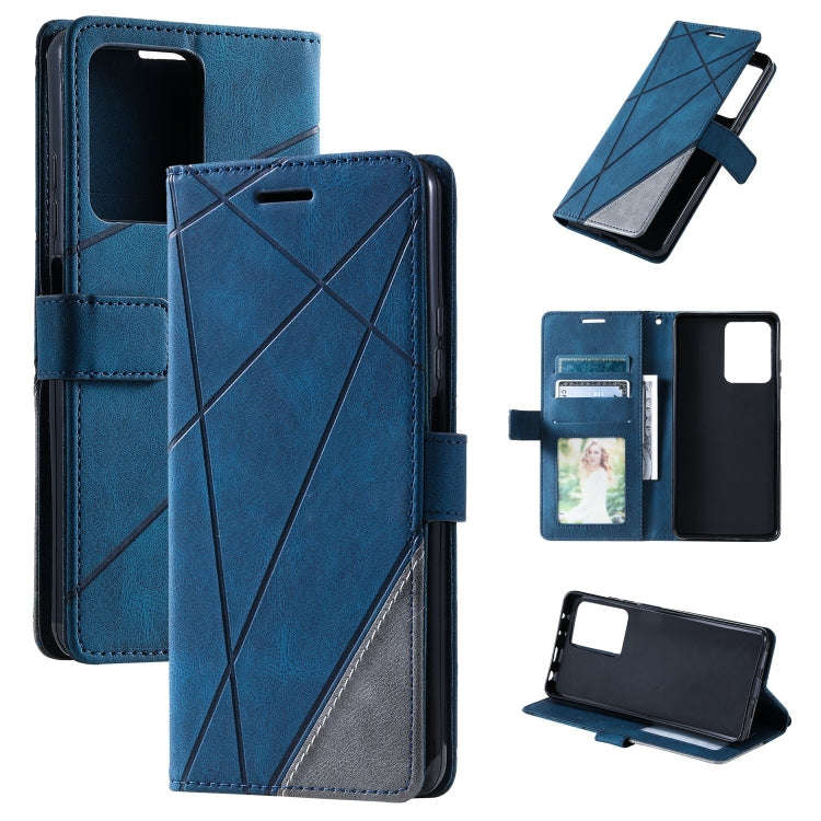 Skin Feel Splicing Leather Phone Case, For Redmi Note 12 Pro+, For Redmi Note 12 Pro 5G Global, F...