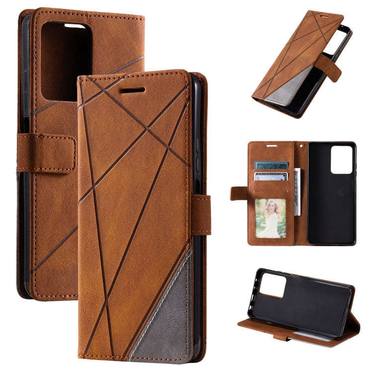 Skin Feel Splicing Leather Phone Case, For Redmi Note 12 Pro+, For Redmi Note 12 Pro 5G Global, F...