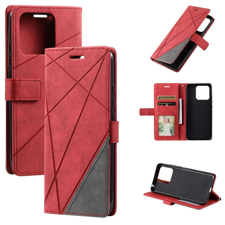 Skin Feel Splicing Leather Phone Case, For Redmi Note 12 Pro+, For Redmi Note 12 Pro 5G Global, F...