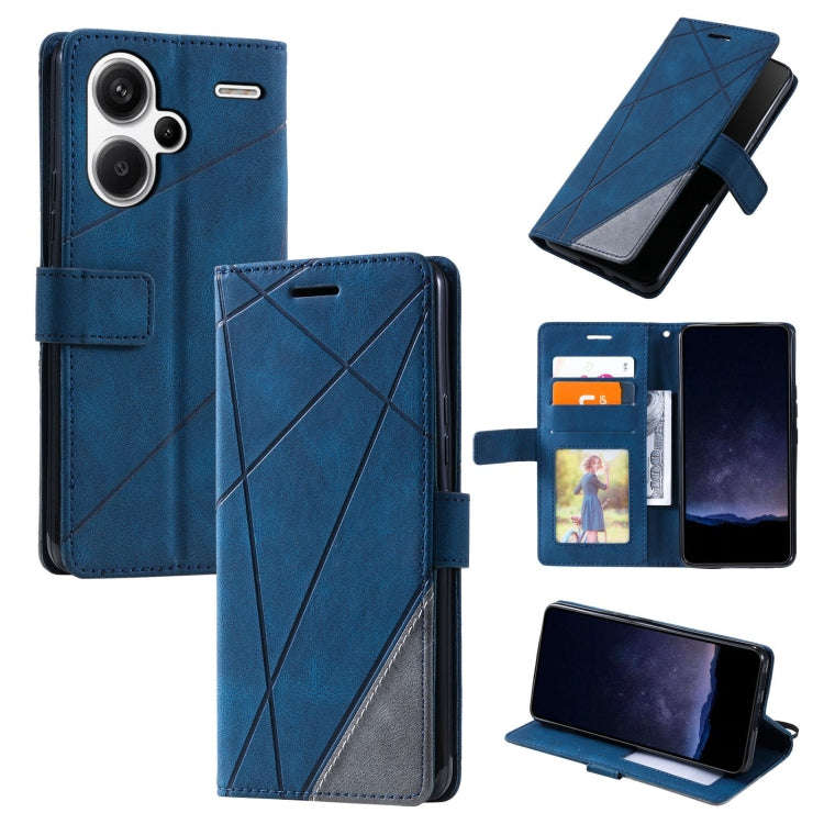 Skin Feel Splicing Leather Phone Case, For Xiaomi Redmi Note 13 Pro+, For Xiaomi Redmi Note 13 Pr...
