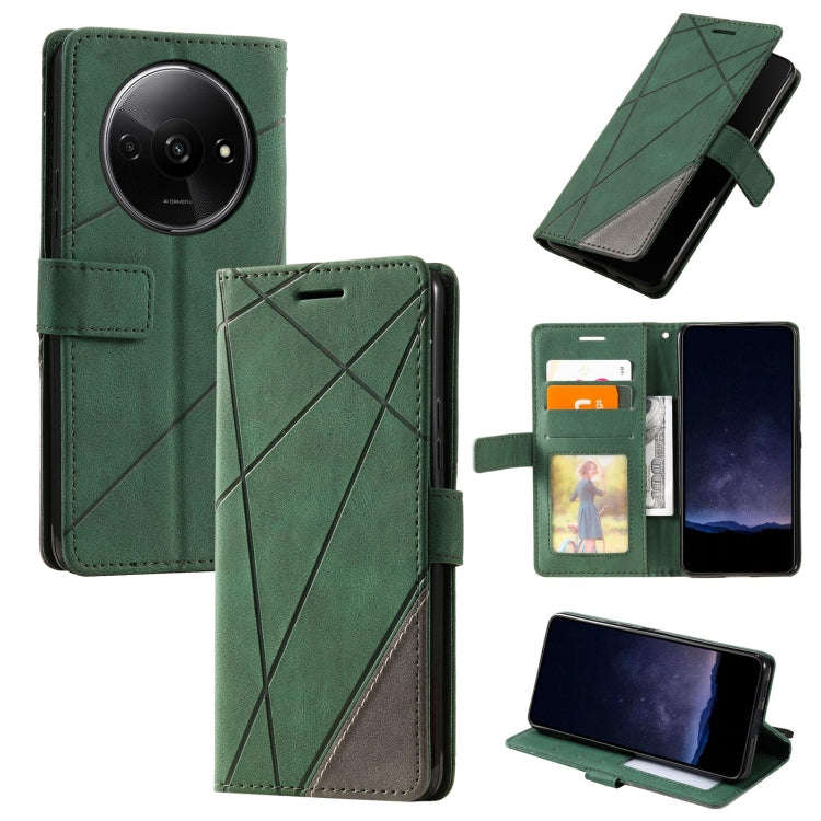 Skin Feel Splicing Leather Phone Case, For Xiaomi Redmi A3, For Xiaomi Redmi Note 13 Pro 4G, For ...