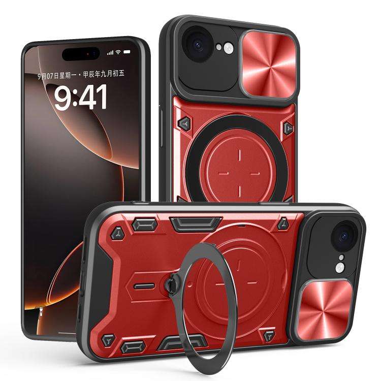 CD Texture Sliding Camshield Magnetic Holder Phone Case, For iPhone 18 Pro, For iPhone 18 Pro Max...