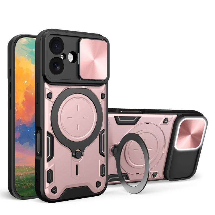 CD Texture Sliding Camshield Magnetic Holder Phone Case, For iPhone 18 Pro, For iPhone 18 Pro Max...