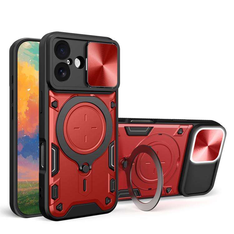CD Texture Sliding Camshield Magnetic Holder Phone Case, For iPhone 18 Pro, For iPhone 18 Pro Max...