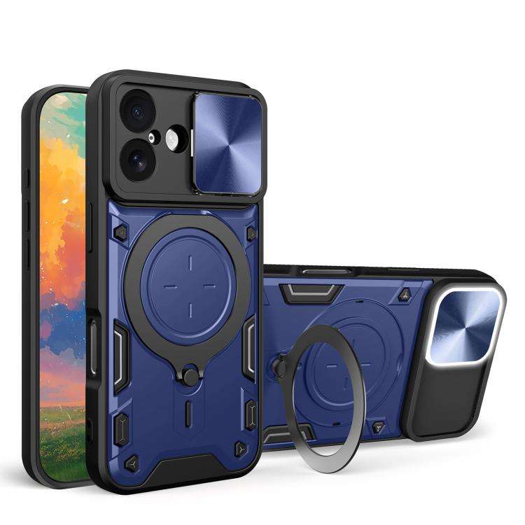 CD Texture Sliding Camshield Magnetic Holder Phone Case, For iPhone 18 Pro, For iPhone 18 Pro Max...