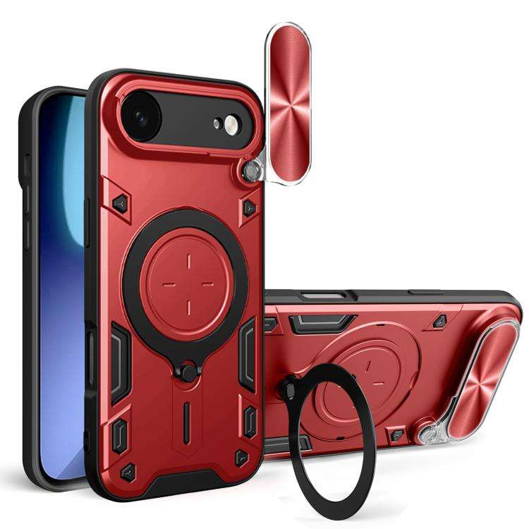 CD Texture Sliding Camshield Magnetic Holder Phone Case, For iPhone 18 Pro, For iPhone 18 Pro Max...