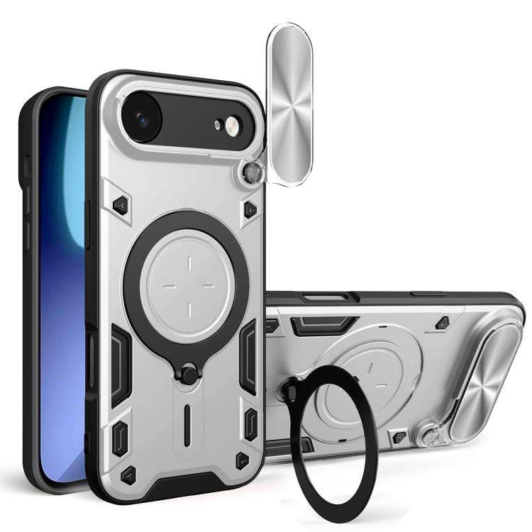 CD Texture Sliding Camshield Magnetic Holder Phone Case, For iPhone 18 Pro, For iPhone 18 Pro Max...