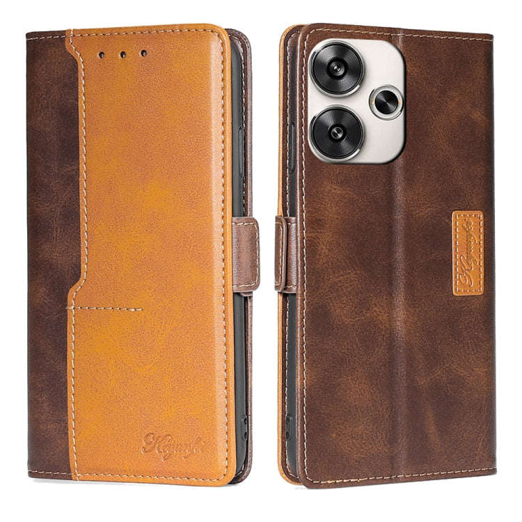 Contrast Color Side Buckle Leather Phone Case, For Xiaomi Redmi Turbo 3 5G, For Xiaomi Civi 4 Pro...