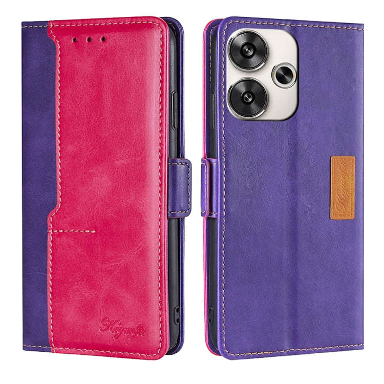 Contrast Color Side Buckle Leather Phone Case, For Xiaomi Redmi Turbo 3 5G, For Xiaomi Civi 4 Pro...